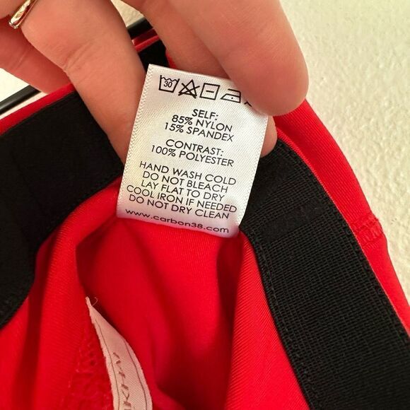 Jonathan Simkhai X Carbon38 Red Renee Legging Lace-up With Black Contrasting Und - Picture 10 of 13